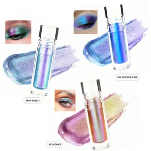 Blue Duochrome Chameleon Liquid Eyeshadow High-Impact Multi-Dimensional Finish Silky Smooth High Pigment Holographic Glitter Makeup Cosmetic