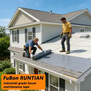 High-Density Polyethylene Roof Waterproof Duct Tape (1 Roll), 19.6in*5.5yd/50cm*500cm Grey, Durable Quick Sealing, Heat-Cold Resistant (-76°F to 230°F), UV Protection, for Cement Cracks Corrugated Tiles Walls