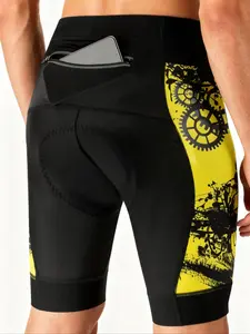 Men's 3D Stereo Cycling Shorts, Breathable Road Bike Shorts with Pockets, Elastic Bicycle Shorts for Comfort and Performance, Athletic Shorts