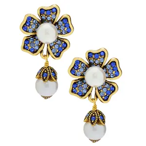HEIDI DAUS®"Winter Bloom" Beaded Crystal Floral Earring