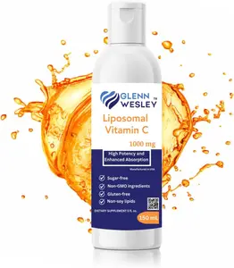 Glenn Wesley Liquid Liposomal Vitamin C 1000mg (5 Fl. Oz. 150ml) 30 Servings - Sugar-Free, Non-GMO, Gluten-Free Dietary Supplement - High Potency and Enhanced Absorption
