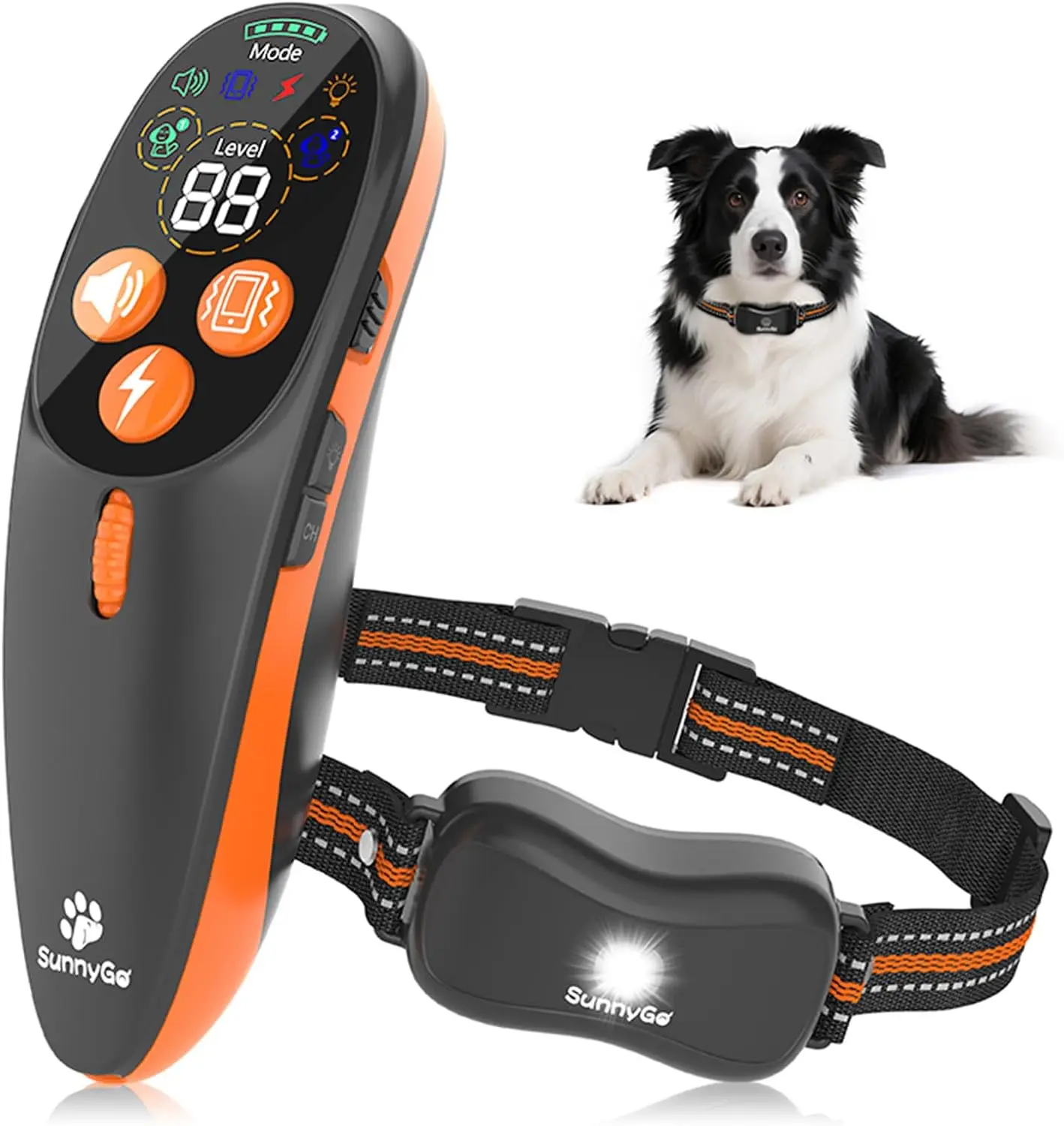Dog Training E-Collar - 3300-ft Remote, IP67 Waterproof, 3 Modes With LED Indicator Lights, Rechargeable, Suitable For 8-120 Lbs Small/Medium/Large Dogs, Yes
