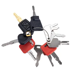 11 Heavy Equipment Keys Set, Construction Master Machine Keys Set for Cat, JD, Case, Komatsu, Hyster, Kubota, JCB, Bobcat, Daewoo, JLG, Toyota, Master Ignition Key for Workers and Opeartors