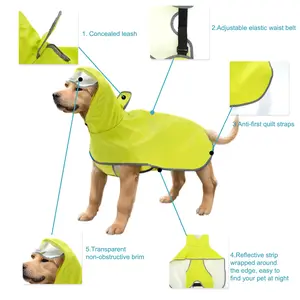 Clothes All-Weather 360° Waterproof Rain Cloak M-9XL Full-Leg Coverage Outdoor Pet Clothing Coat for Small to Giant Breeds dog raincoat rainy day