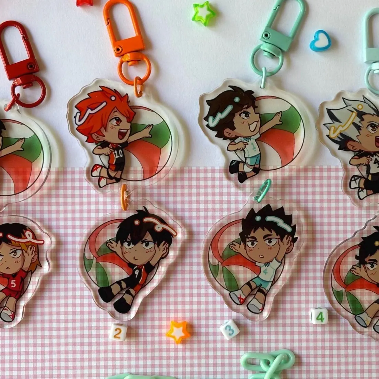 8 ops (not combo 8) HQ Acrylic connection keychains