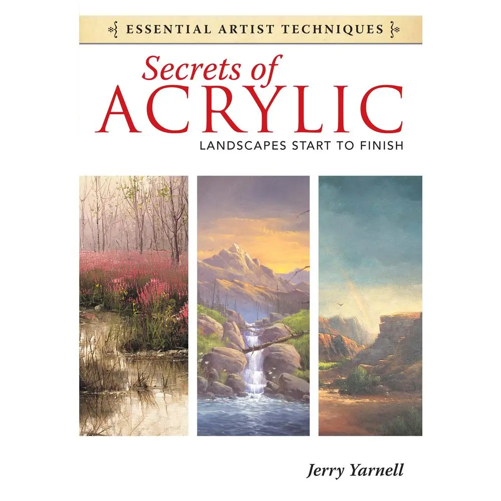 USED Paperback Book - Secrets of Acrylic: Landscapes Start to Finish by Jerry Yarnell (English) - Artist Guide with Color Mixing Tutorials & Painting Techniques