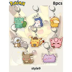 1/8 Keychain Acrylic Pendant - Anime Pokémon Related Accessories - Bag - Cartoon Cute Decorative Pendant - The Best Holiday Gift for Your Best Friend - Party Atmosphere Decoration - Perfect Party Decoration - Home Decoration Ornament