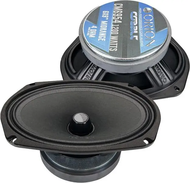 Orion CM6954 6x9 in Car Audio Speakers - 4-Ohm, 300W RMS/1200W Peak Power Handling, Durable Construction, Midrange Bullet Component for Sound System Upgrade, 94.8mm Depth, 235mm Diameter, Improved Sound Clarity