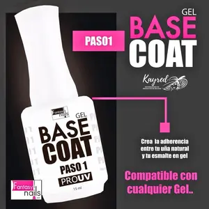 Fantasy Nails Base Coat - 15ml Bottle for Perfectly Manicured Nails