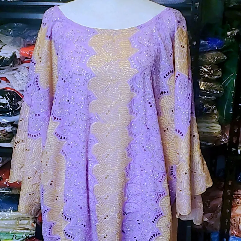 Boubou Gown Lace Dresses for Women - Summer Long Sleeve - 2XL, 3XL Womenswear
