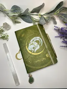 Capricorn Journal w/ Aventurine Crystal