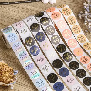 6 Rolls 3000 Thank You Stickers, 1 inch Holographic Thank You Stickers for Small Business, Self-Adhesive & Waterproof Stickers Thank You Stickers for Packaging