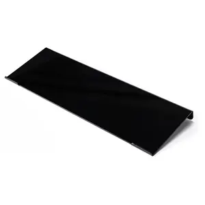 Ergonomic Black Acrylic Keyboard Stand – Tilted Computer Keyboard Holder with Anti-Slip Silicone Strip, 17"x5.7" Desk Tray for Office, Home & School