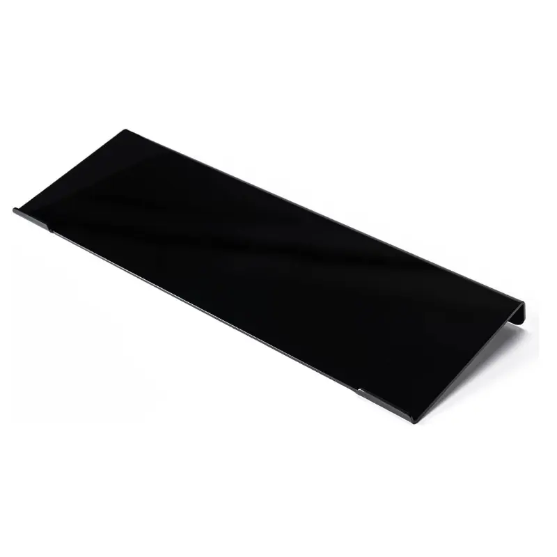 Ergonomic Black Acrylic Keyboard Stand – Tilted Computer Keyboard Holder with Anti-Slip Silicone Strip, 17"x5.7" Desk Tray for Office, Home & School