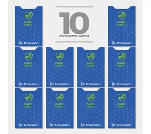 Travelon Set of 10 RFID Blocking Card Sleeves