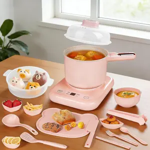 Kids Real Cooking Set Mini Pink Kitchen Playset for Ages 8-12 Montessori Educational, Real Food Making