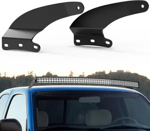 Nilight 42 inch Curved LED Light Bar Bracket Mounting Upper Windshield Roof Cab Brackets Compatible with Toyota Tacoma 1995-2004, Fit 4Runner 1995 1996 1997 1998 1999 2000 2001 2002, Curved Mount, Iron Alloy