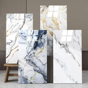 20/40 Pack Matte Marble Pattern Wall Panel Sticker Set - Self-Adhesive PVC Panels Waterproof Peel & Stick for Kitchen Bathroom Living Room Home Office Dorm Decor Decorative Wallpaper Modern Decorative Wallpaper