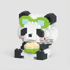 Cute Panda Building Blocks Set, Perfect Gift for Husband Boyfriend Birthday Halloween Christmas, Collectible Decorative Living Room Toy, Animals
