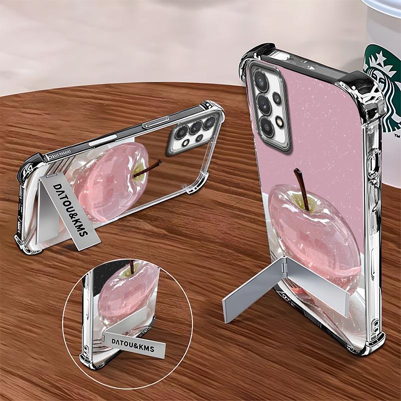 Suitable for [Galaxy A32 5g] Latest high-end phone case,Features a Cute Pink Apple Print Design—Soft TPU and Reinforced Silicone Case.YM99