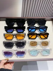 Men's Retro Square Sunglasses, Casual Fashion Shades, Ideal for Outdoor Parties, Vacation, Travel, Driving, Fishing, Gift Choice, Trendy Vintage Sunglasses