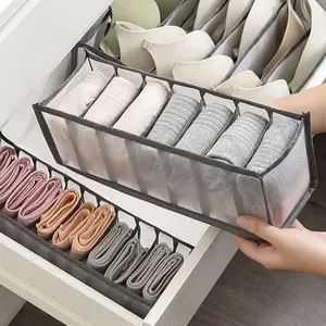 3 Pcs Underwear Storage Boxes, Household Compartment Fabric Clothes Organizer, Durable Storage Organizer, Drawer Dividers, Multifunctional Wardrobe Organizer, Clothes Dresser Storage