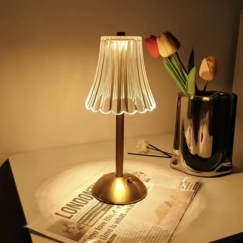 Rechargeable Touch Dimmer LED Desk Lamp - Matte Aluminium Table Lamp with USB Port, 3 Adjustable Color Temperatures, Ambient Lighting for Bedroom Home Decor