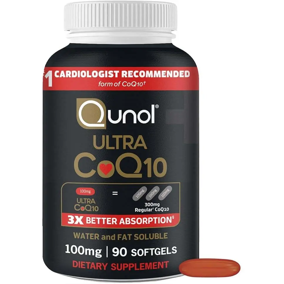 Qunol Ultra CoQ10 High Absorption Antioxidant Vitamin 100mg Softgel Capsules - 90-Count Bottle, 3-Month Supply, Energy Boost Nutritional Healthcare Supplement