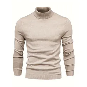 Men's Thermal Underwear, Long Sleeve High Neck Thermal Top, Casual Pullover Thermal Underwear Top, Men's Clothing