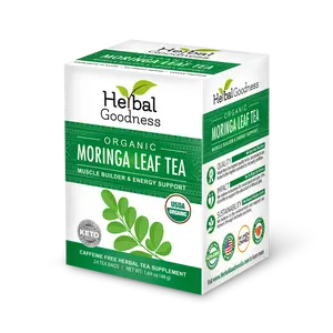 Herbal Goodness Organic Moringa Leaf Tea - 24 Bags USDA Organic Non-GMO Caffeine-Free Supports Digestive Health & Detox Herbal Beverage