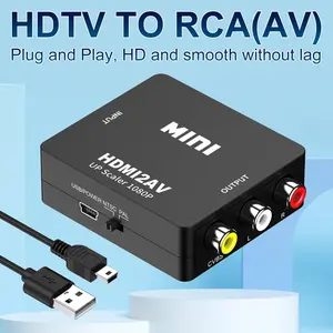 HDMI to RCA, 1080p HDMI to AV 3RCA CVBs Composite Video Audio Converter Adapter Supports PAL/NTSC for TV Stick, Chromecast, Apple TV, PC, Laptop, Xbox, HDTV, DVD