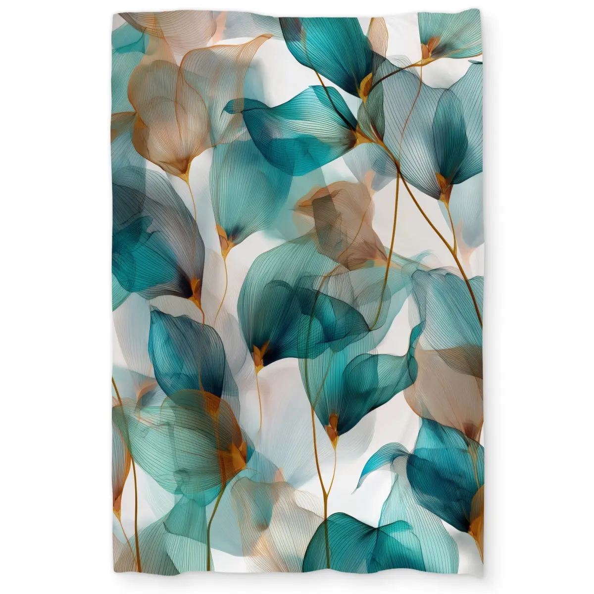 MWW C1DCTSW0Z60LWL Teal & Brown Twin Size Duvet Cover - Stylish Home Decor Essential