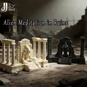 Alien Lifeform Model Decorative Figurine, Collectible Handmade Statue, Sci-Fi Vintage Style Sculpture, Unique Home Room Bookshelf Ornament