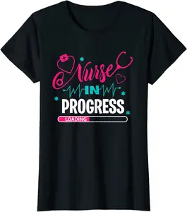 100% Cotton Nurse In Progress Nursing School Student Future Nurse Life T-Shirt