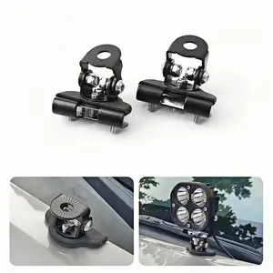Universal Engine Hood Clamp Side Mount Bracket, Adjustable Pillar Hood Mount Holder for LED Work Light, Spot Light Offroad Driving Lamp, Heavy Duty Car Engine Hood Edge Installation Support Bracket for Truck SUV ATV Off Road Vehicle Accessories