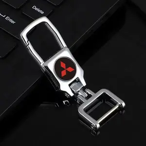 New universal metal key ring for both men and women For Mitsubishi ASX Lancer Pajero Outlander L200 EVO Lancer EX