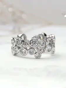 1 PC Fashion Cubic Zirconia Ring For Women For Wedding Engagement Party Jewelry Valentine's Day Gift Trendy Jewellery Accessories