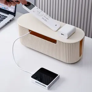 Cable Management Box Cable Management Kit for Power Strip to Hide Wires,Cord Organizer Boxes,Cable Organizers,Safe ABS Material Wire Organizer of Cable Clips Sleeve for Home & Office
