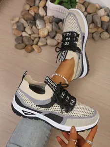 Women Breathable Knit Walking Shoes Soft Non Slip Cushion Sneakers Summer Lightweight Casual Daily Comfy Running Trainers
