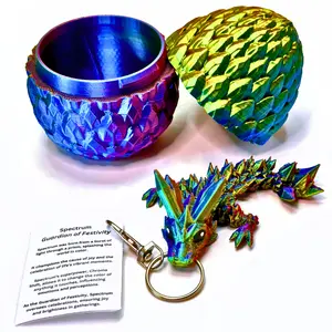 4.5IN Tadling Crystal Dragon Keychain & Optional Egg
