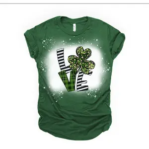 Love Shamrock Bleached Shirt