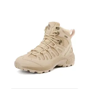 Men’s outdoor hiking boots—casual, sporty lace-up, waterproof, non-slip; suitable for fishing, hiking, climbing, cycling, training; lightweight hiking boots