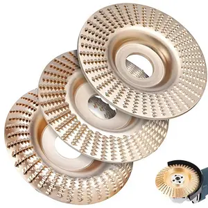 4-Inch Angle Grinder Wood Carving Disc,Wood Grinding Wheels,Fast Debarking & Grinding Tool,Suitable for Hardwood, Tree Stumps & Furniture Refinishing,Wood Carving Disc, Carpenter Woodworking Polishing Tool Accessories.(3 Pack)