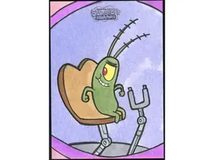 2025 Topps Chrome Spongebob Plankton Sketch 1/1