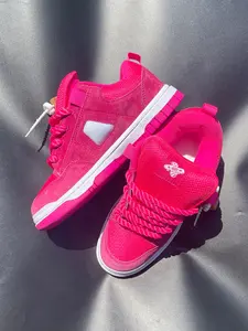 New Casual Versatile Fashion Low-Top Sneakers, Rose Canvas Shoes, Student Trendy Footwear, Casual Trainers, American Style Men's Shoes