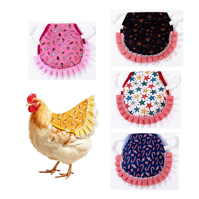 3-Pack Chicken Hen Saddle Apron Set - Double Layer Coop Friendly Flock Protector Vest with Straps, Unique Designs for Laying Hens, Prevents Feather Picking, Rooster Mating Mating Injury Prevention & Skin Damage