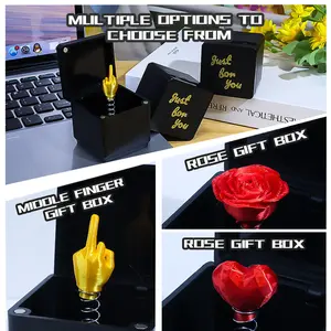 3D Printed Middle Finger Surprise Prank Poop Box, Funny Gag Gift, Perfect for Jokes and Practical Jokes, Unique Novelty Item