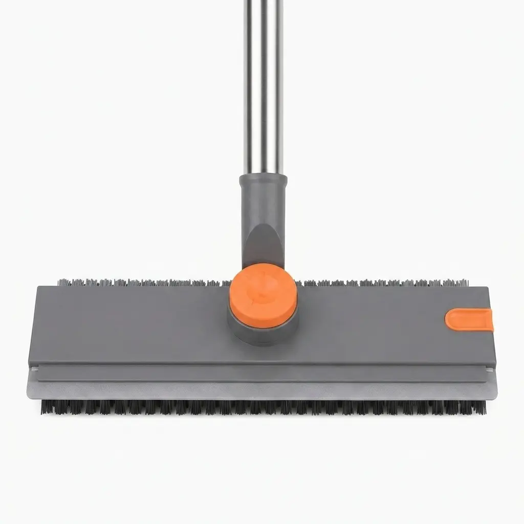 3-in-1 floor joint brush, floor cleaning brush with scraper, floor joint brush with long handle, extendable cleaning brush, long-handled wall cleaning brush for tiles, toilet cleaning brush, suitable for bathrooms, balconies, garages, tiles, concrete