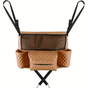 1 car seat back hanging bag, multi-functional hanging tissue and accessory storage bag, with a hook decoration car organizer, Automotive Decorative Accessories