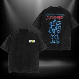 Mecha Man Robert Robertson Dispatch Super Hero Game Double Printed Oversize Lightweight Acid Washed Tee TV Show Graphic Top Cotton Gift T-Shirt For Comic Lover, Gift T-Shirt For Movie Lover